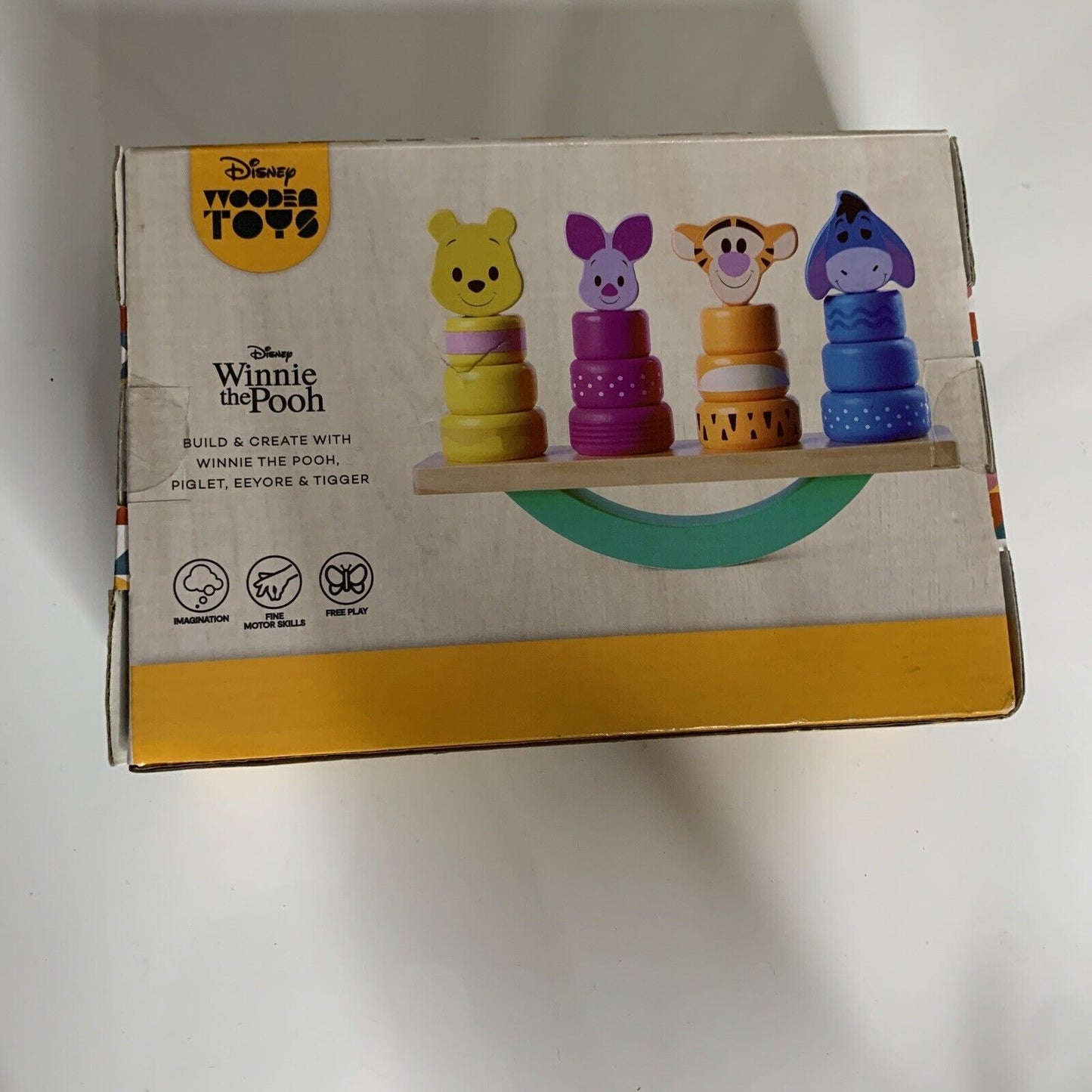 Disney Winnie The Pooh Wooden Learning Balance Blocks Fine Motor Skills NEW