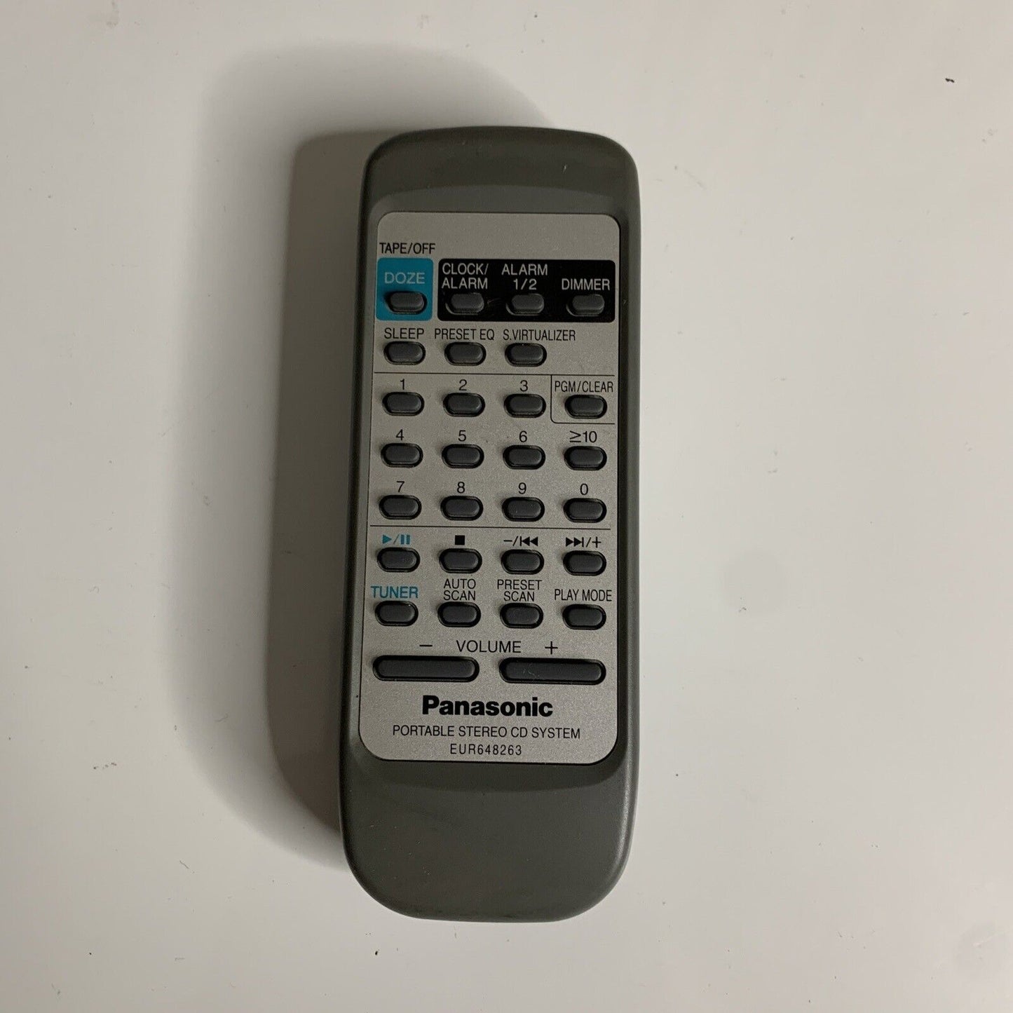 Genuine Panasonic EUR648263 Remote Control for Portable Stereo System