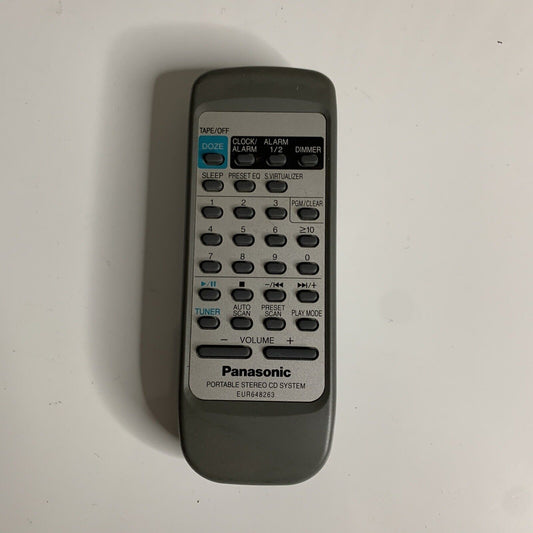 Genuine Panasonic EUR648263 Remote Control for Portable Stereo System