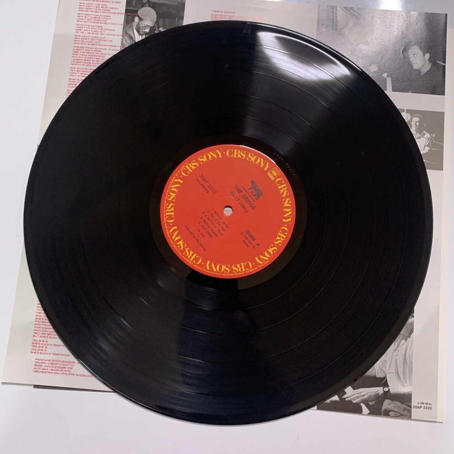 Billy Joel - The Bridge LP 1986 Vinyl Record 28AP 3220