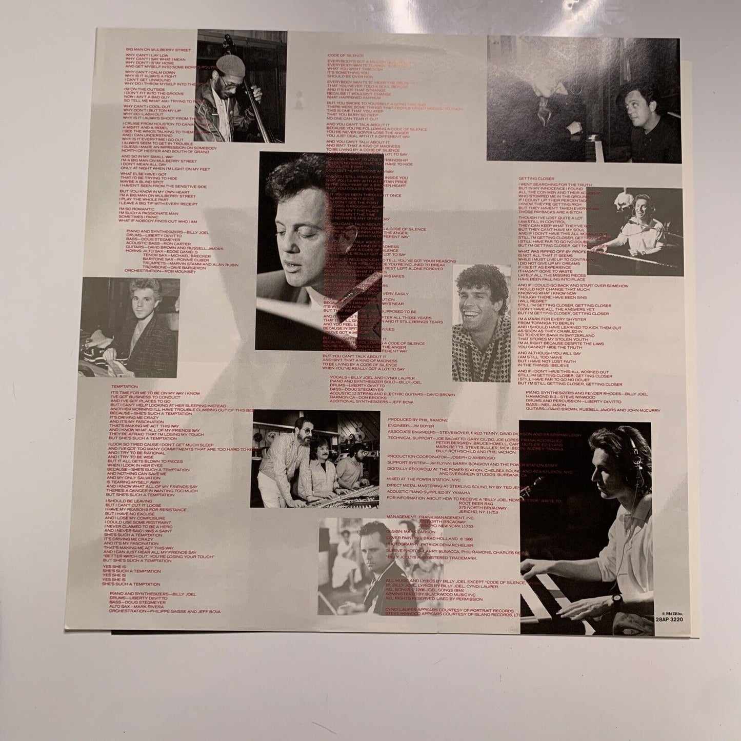 Billy Joel - The Bridge LP 1986 Vinyl Record 28AP 3220