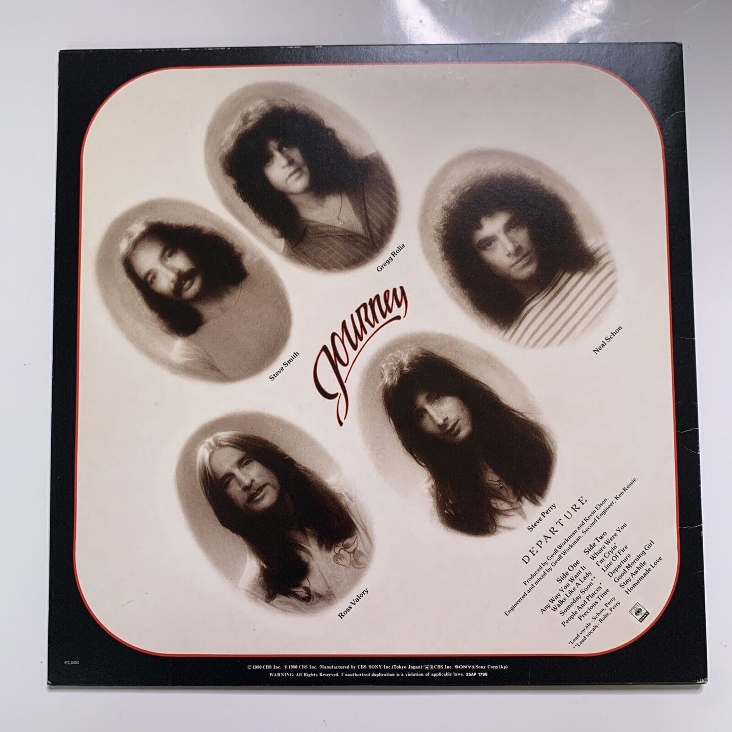 Journey Departure LP Vinyl Record 1980 CBS Records 25AP-1796