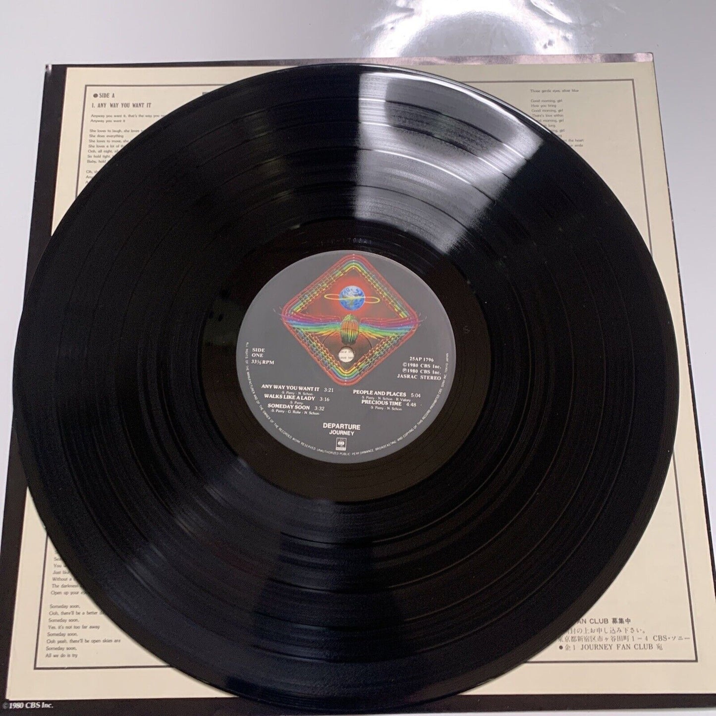 Journey Departure LP Vinyl Record 1980 CBS Records 25AP-1796