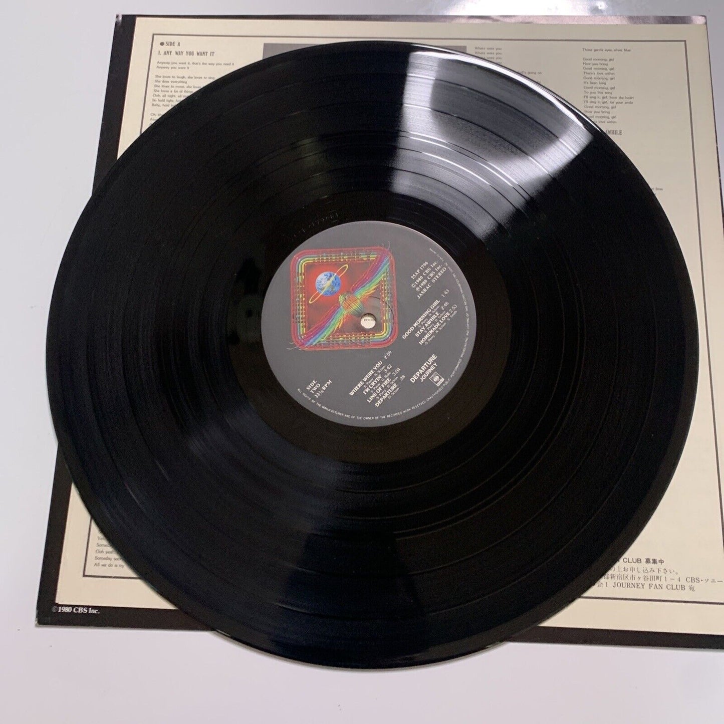 Journey Departure LP Vinyl Record 1980 CBS Records 25AP-1796