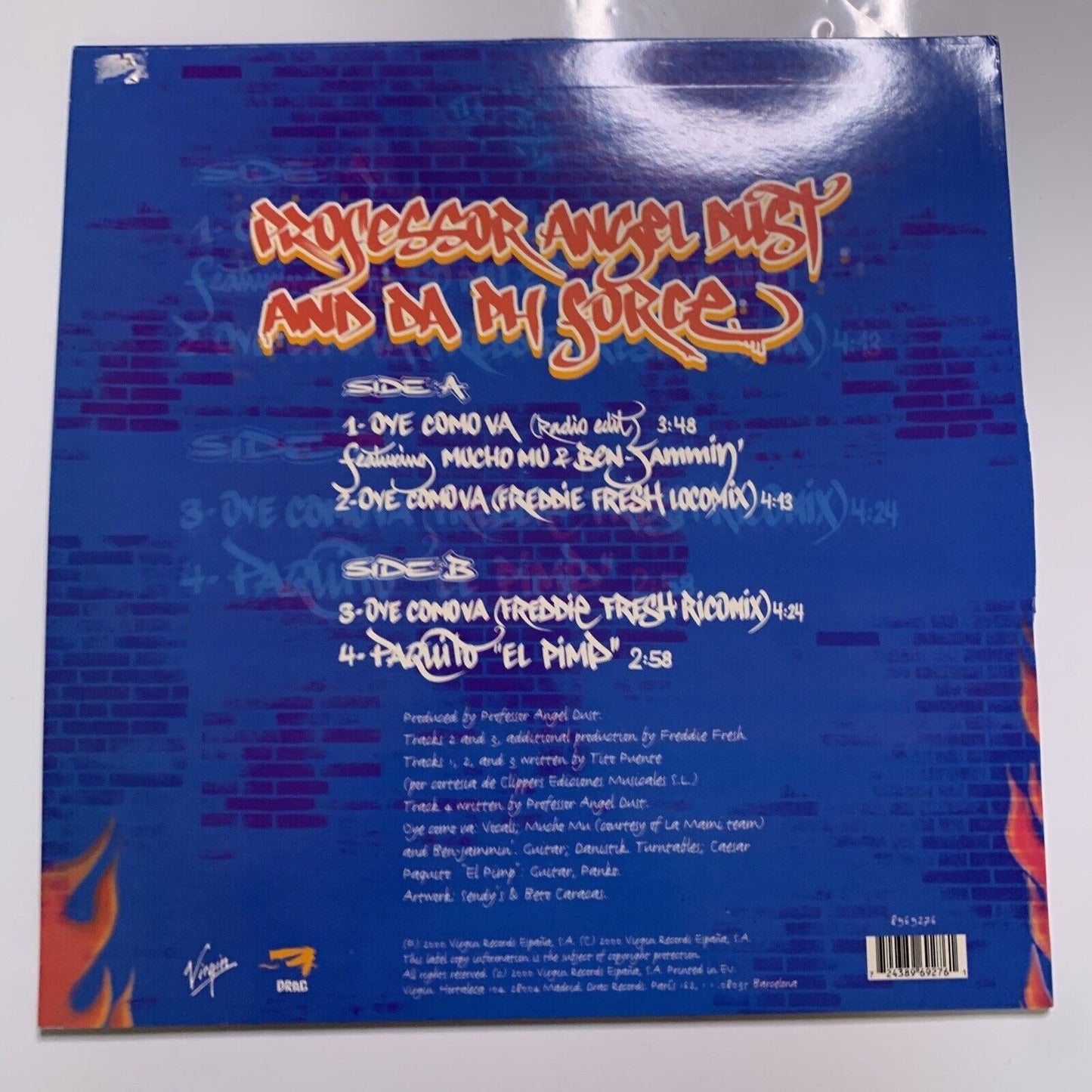 Professor Angel Dust & Da PH Force – Oye Como Va 12" EP Vinyl Record 2000