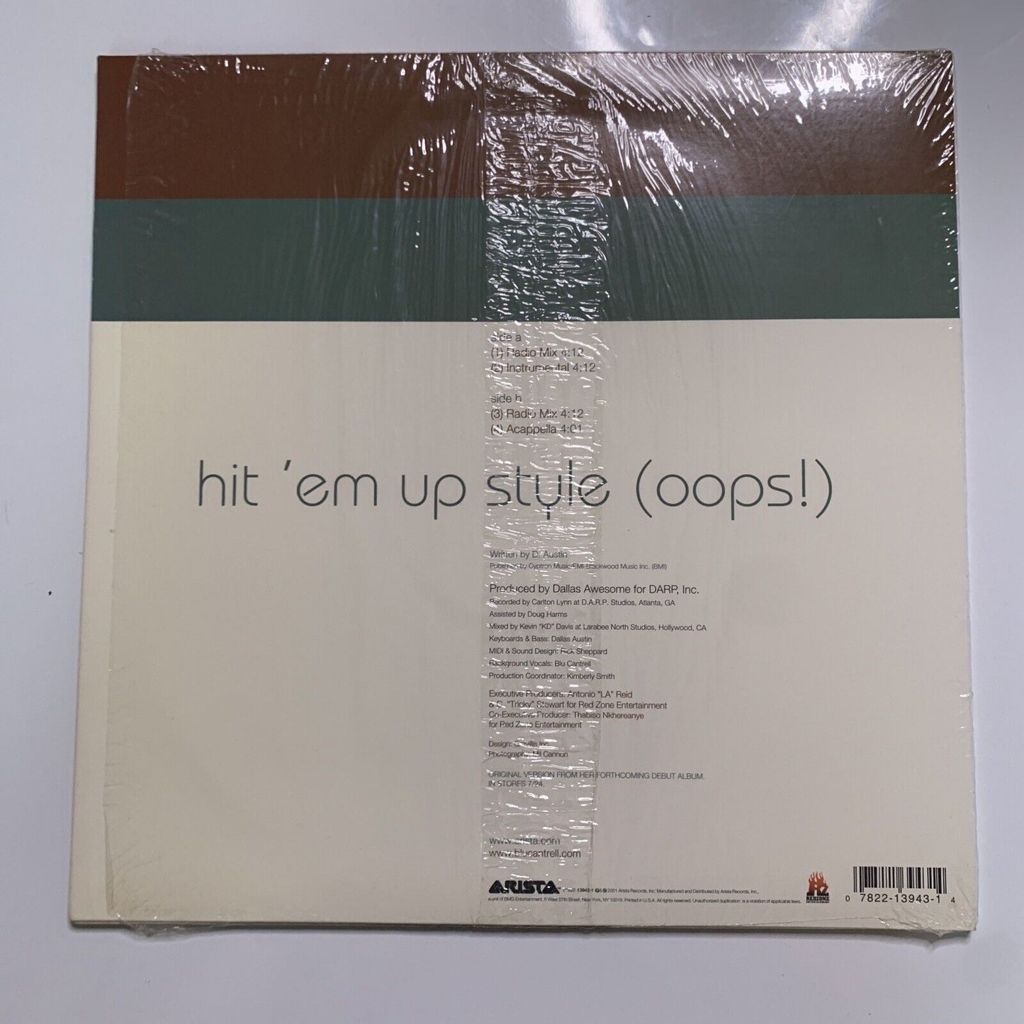 Blu Cantrell - Hit Em Up Style 12" EP Vinyl Record 2001 Arista