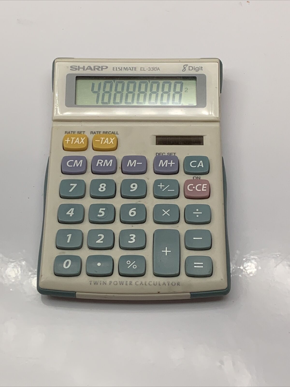 Sharp Elsimate EL-330A Solar Powered Tax Calculator