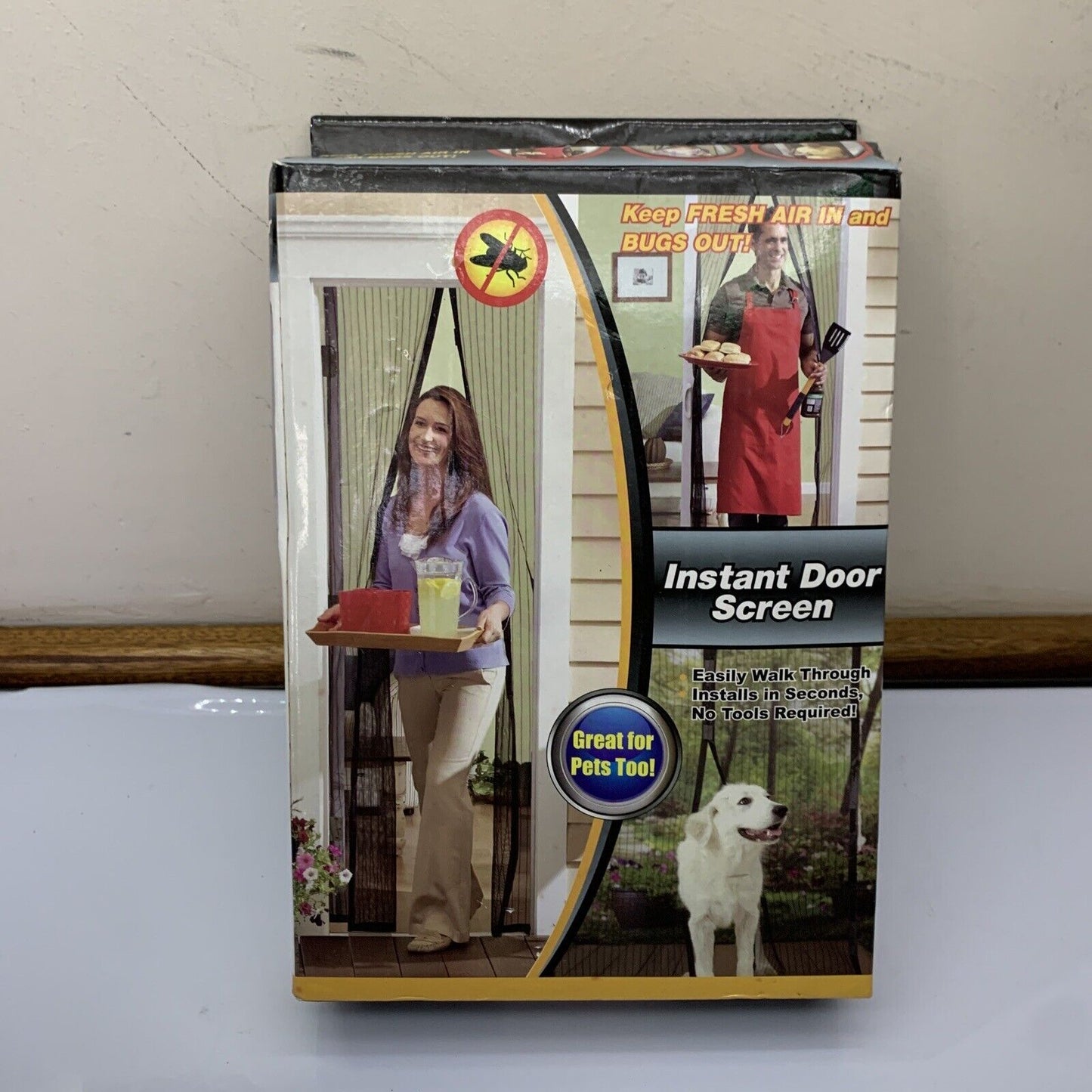 Instant Door Screen Adhesive Fly Screen 210 x 50 cm" NEW