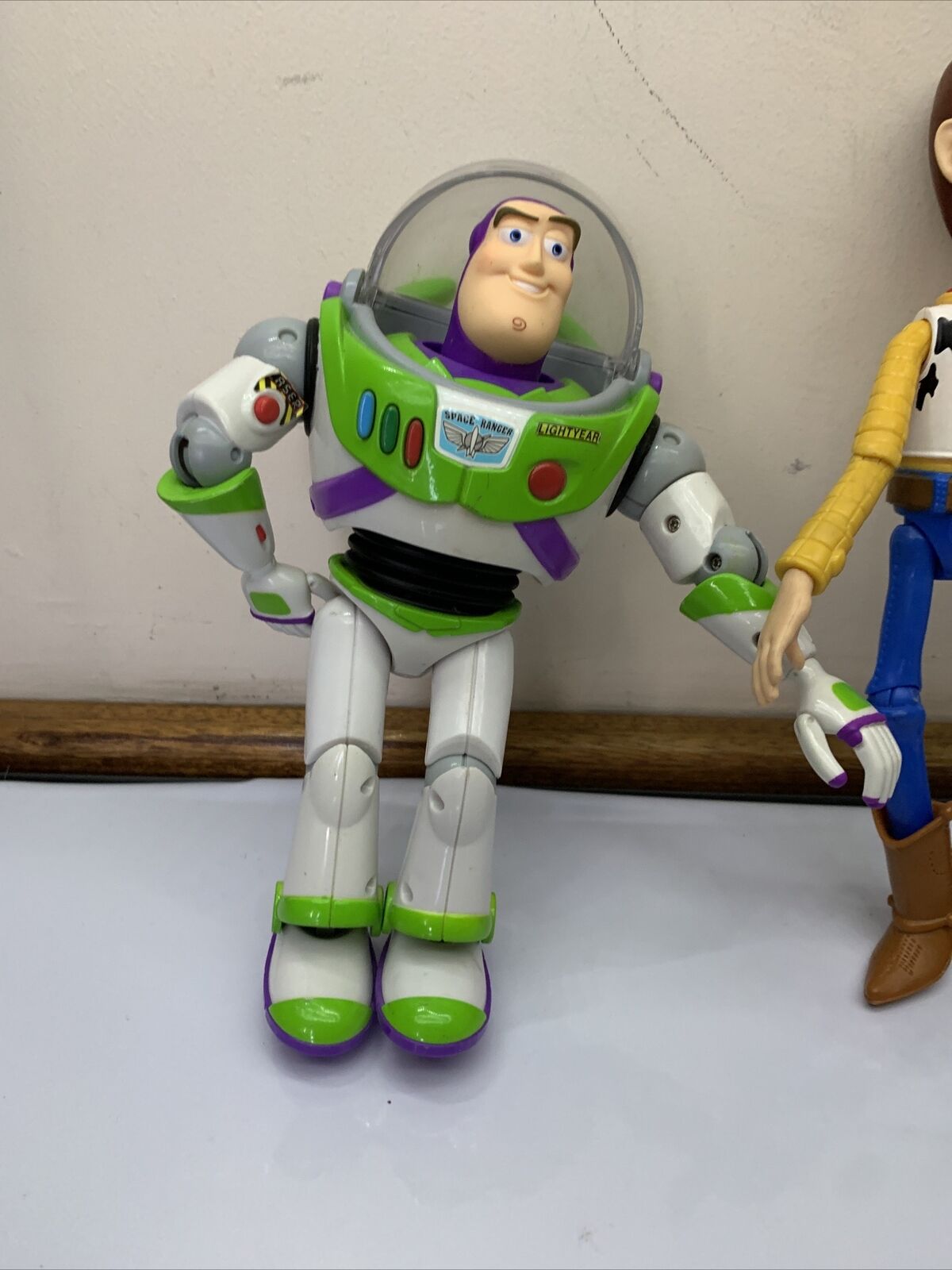 Genuine Disney Toy Story 2x Buzz Lightyear & Sheriff Woody 23cm Action Figure