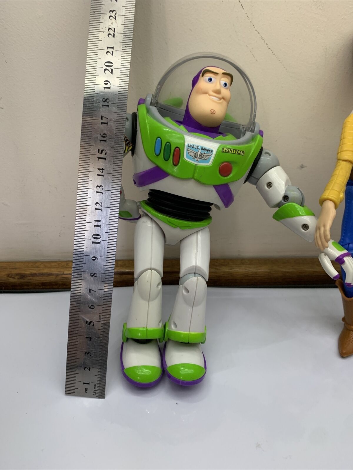 Genuine Disney Toy Story 2x Buzz Lightyear & Sheriff Woody 23cm Action Figure