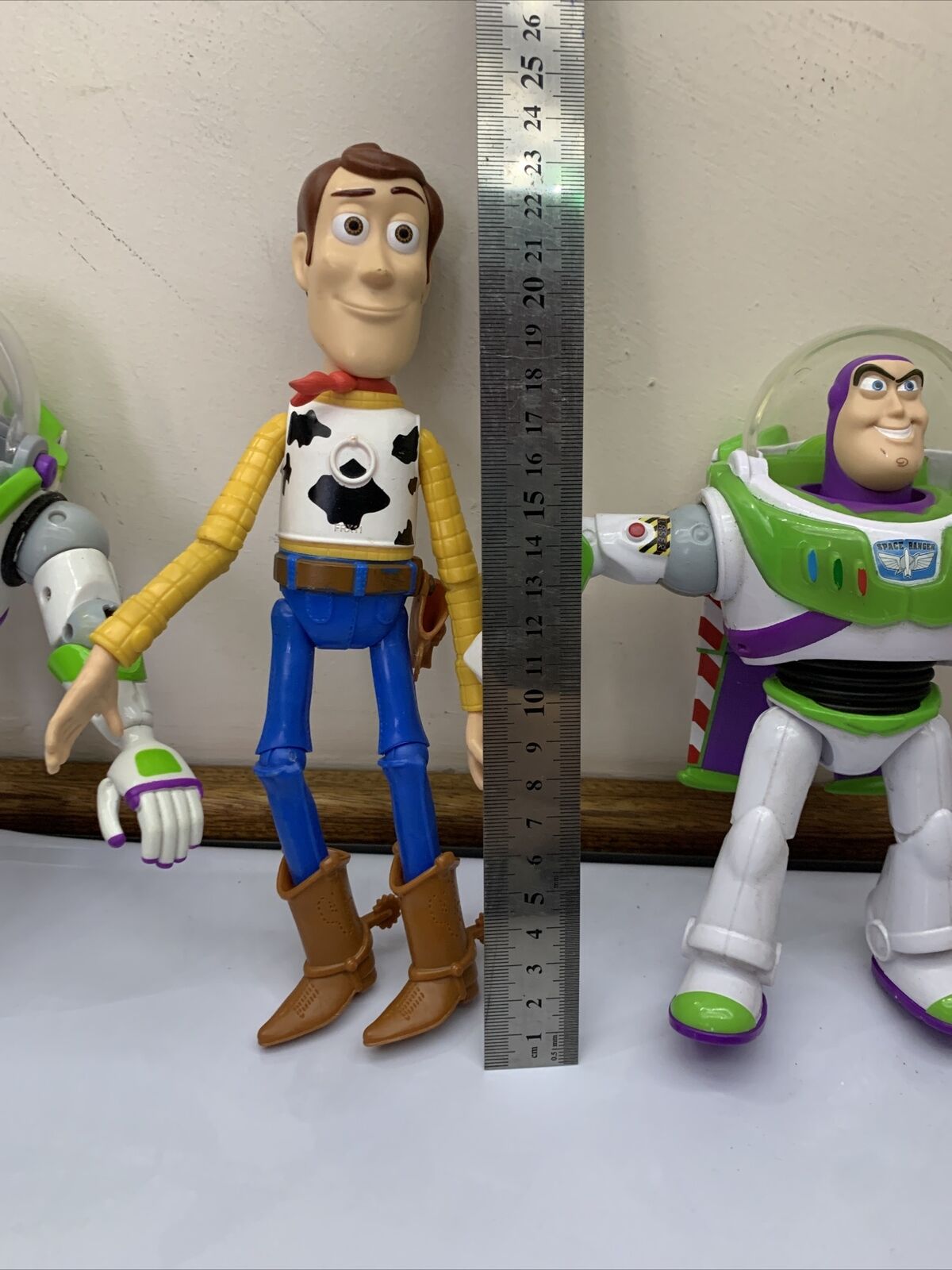 Genuine Disney Toy Story 2x Buzz Lightyear & Sheriff Woody 23cm Action Figure