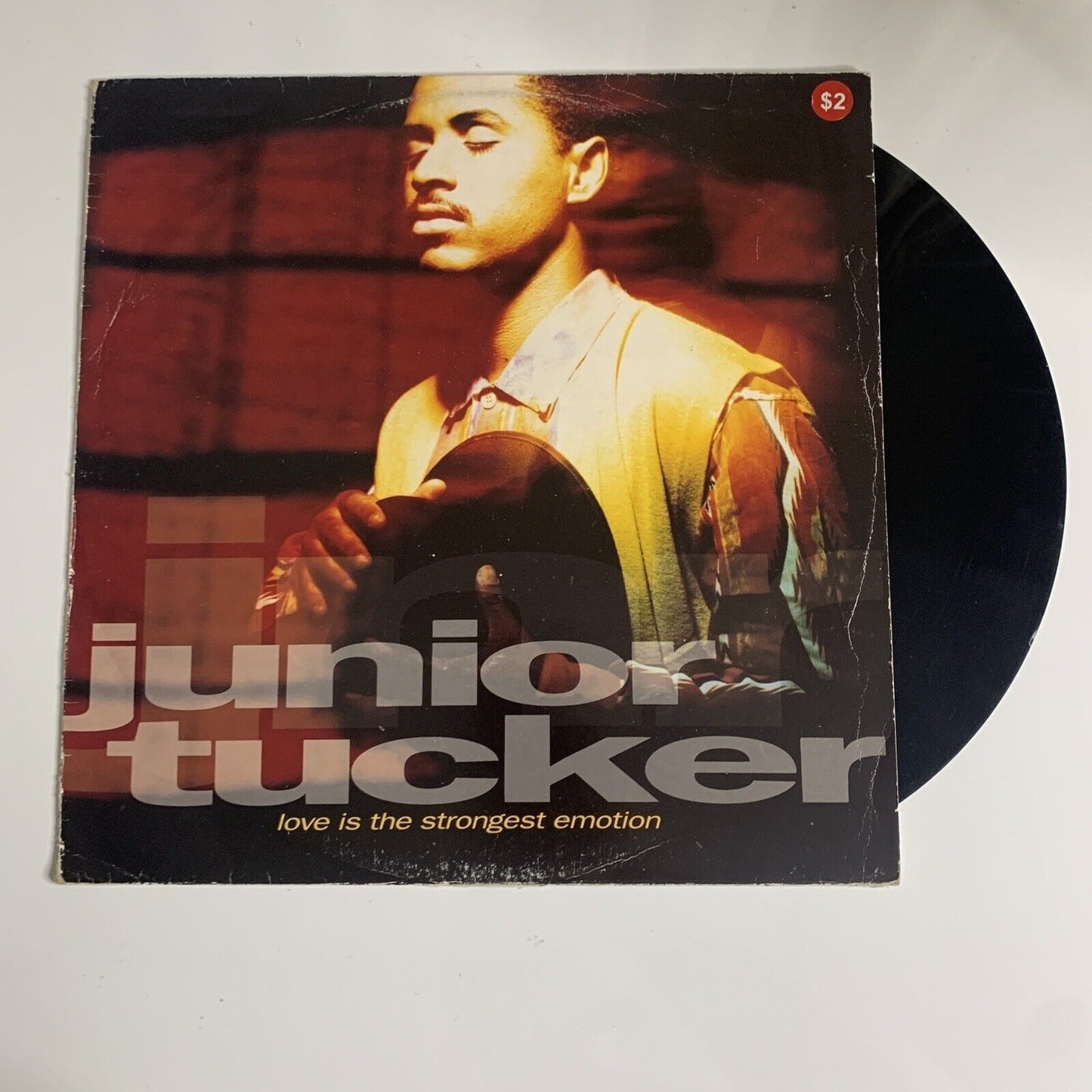 Junior Tucker - Love Is The Strongest Emotion 12" Vinyl 45 RPM Record 1990