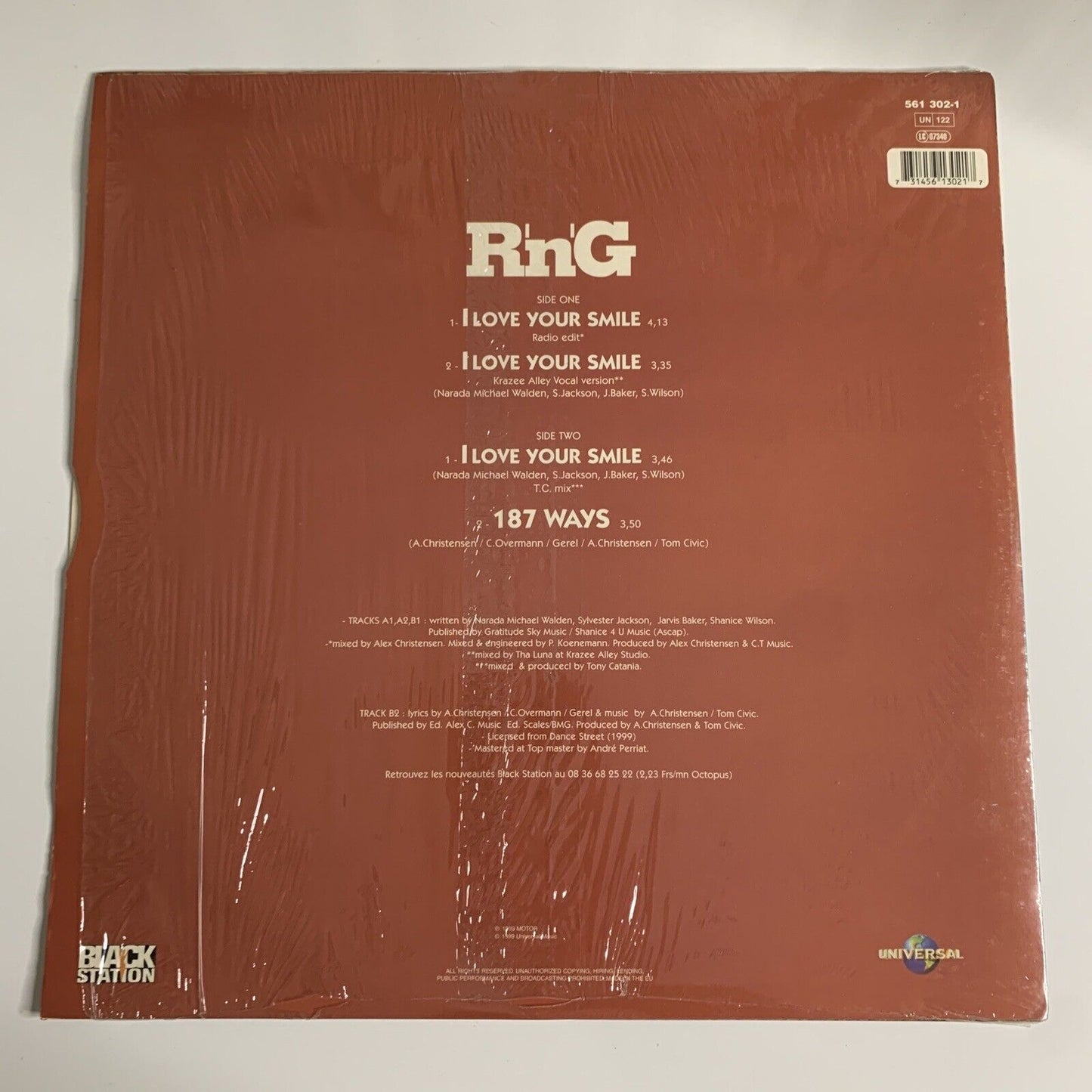 R'n'G – I Love Your Smile 12" Vinyl Record 1999