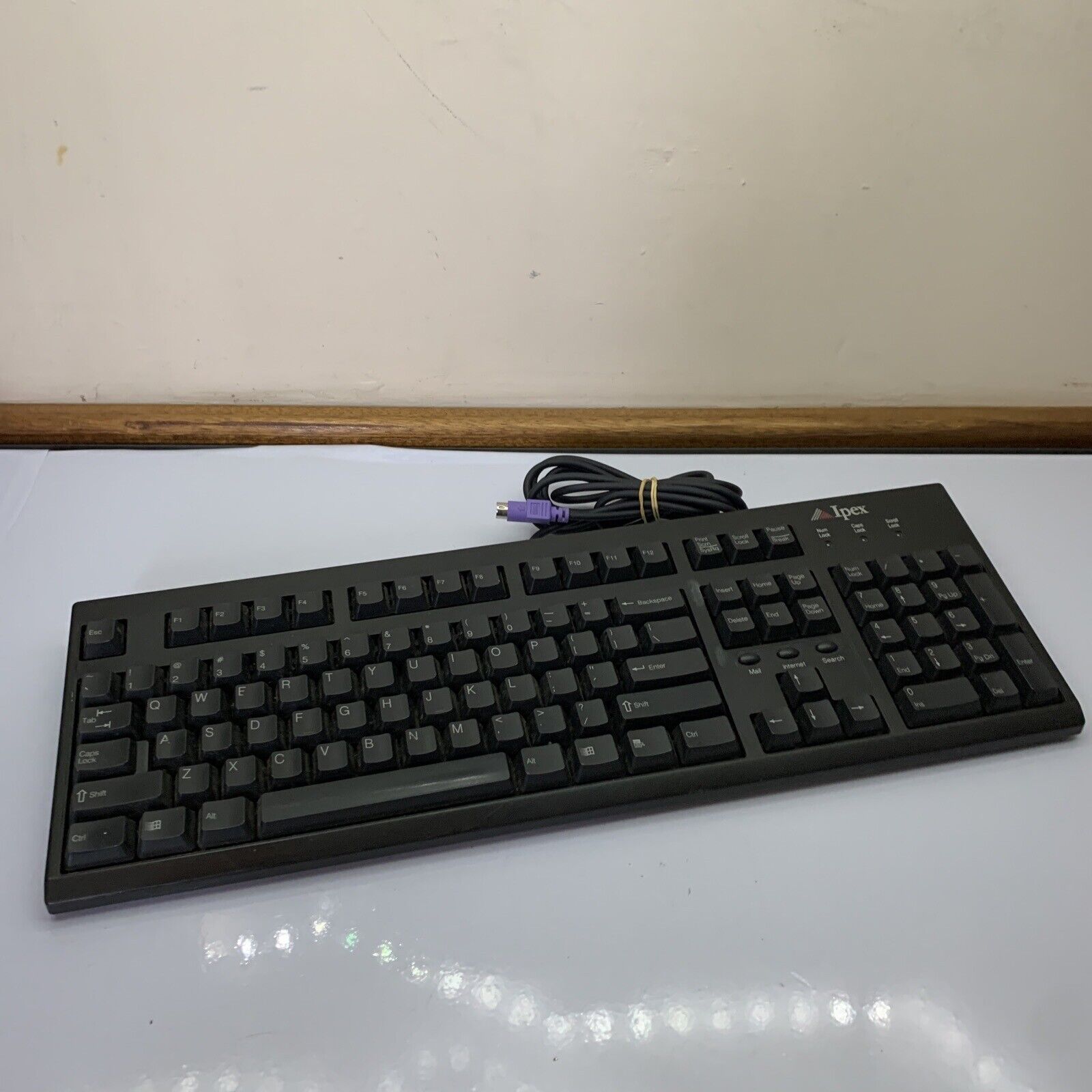 IPEX Computer Keyboard Wired PS/2 Black Model RT2958TW P/N 128304-301 ...