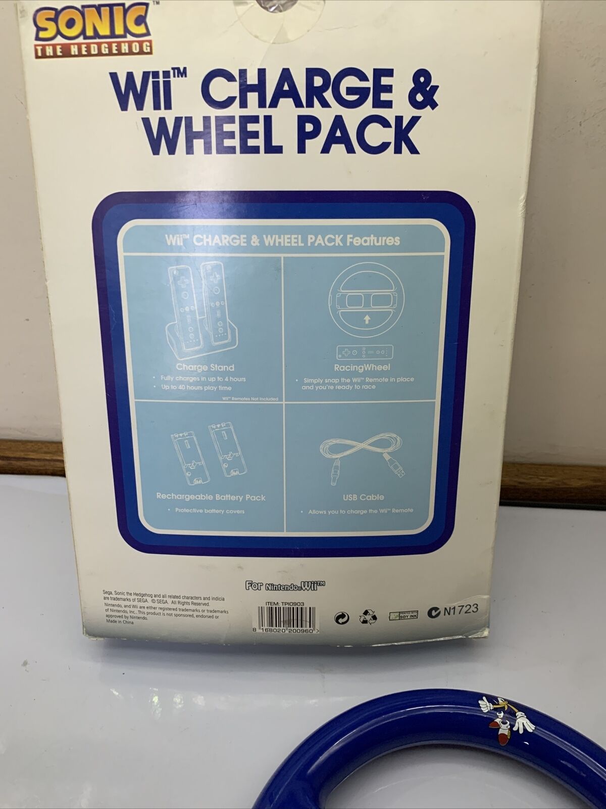 Sonic The Hedgehog Nintendo Wii Charge & Wheel Pack