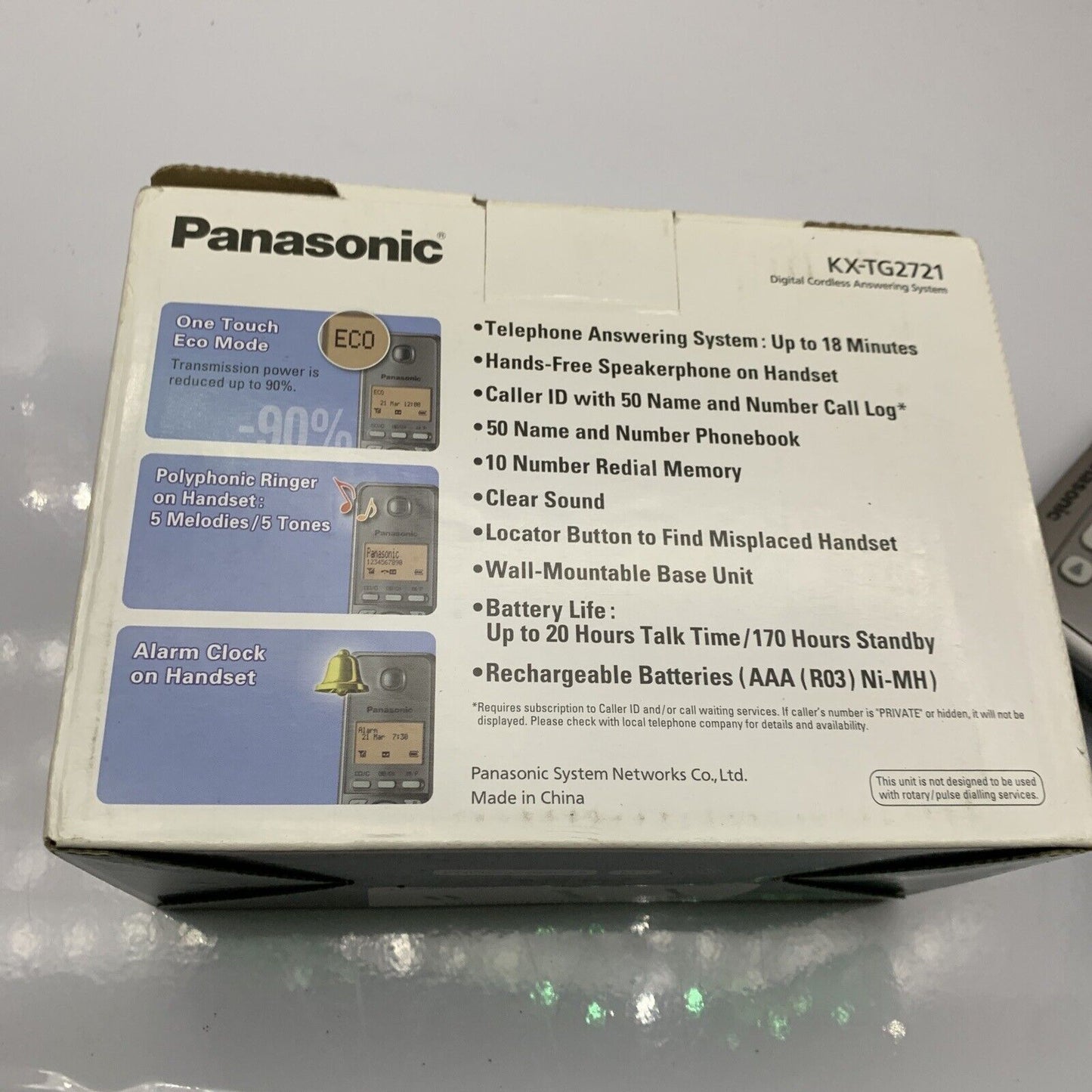 Panasonic KX-TG2721 Cordless Phone NBN Ready