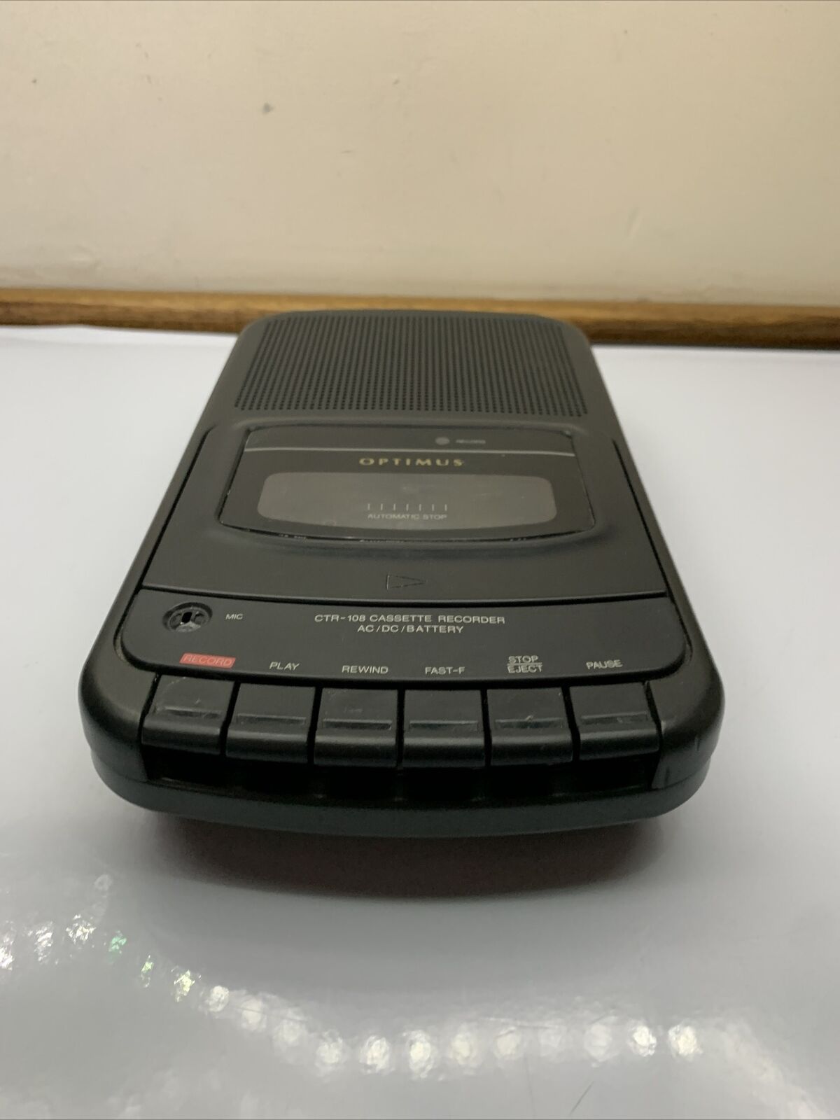 Optimus CTR-108 Cassette Recorder *Requires Belt Replacement + Miss Battery Lid