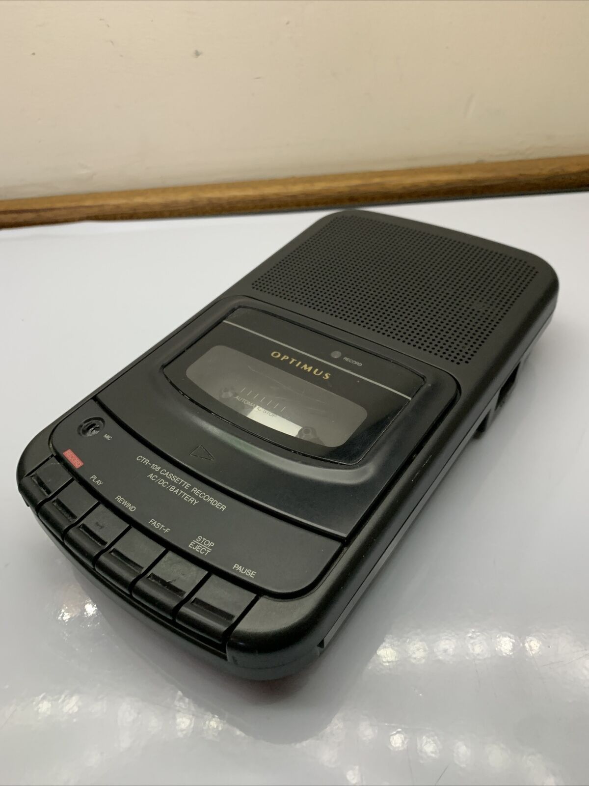 Optimus CTR-108 Cassette Recorder *Requires Belt Replacement + Miss Battery Lid