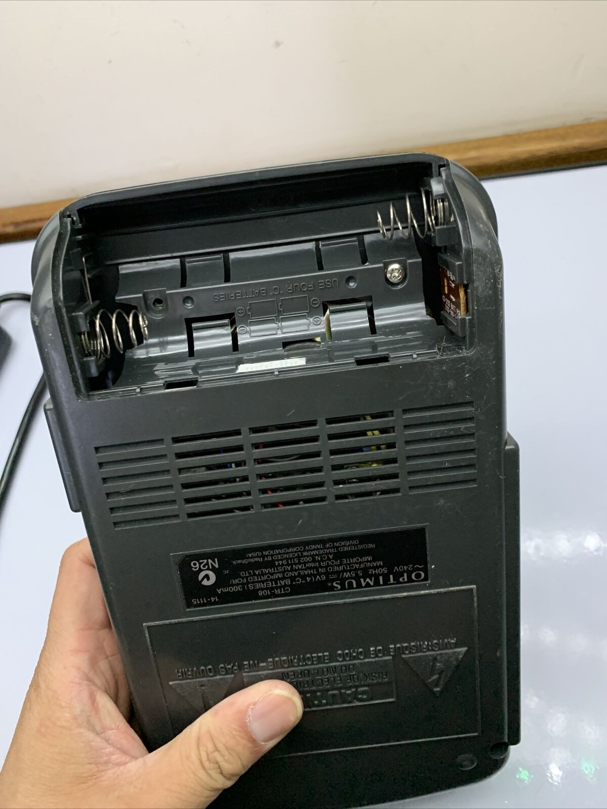 Optimus CTR-108 Cassette Recorder *Requires Belt Replacement + Miss Battery Lid