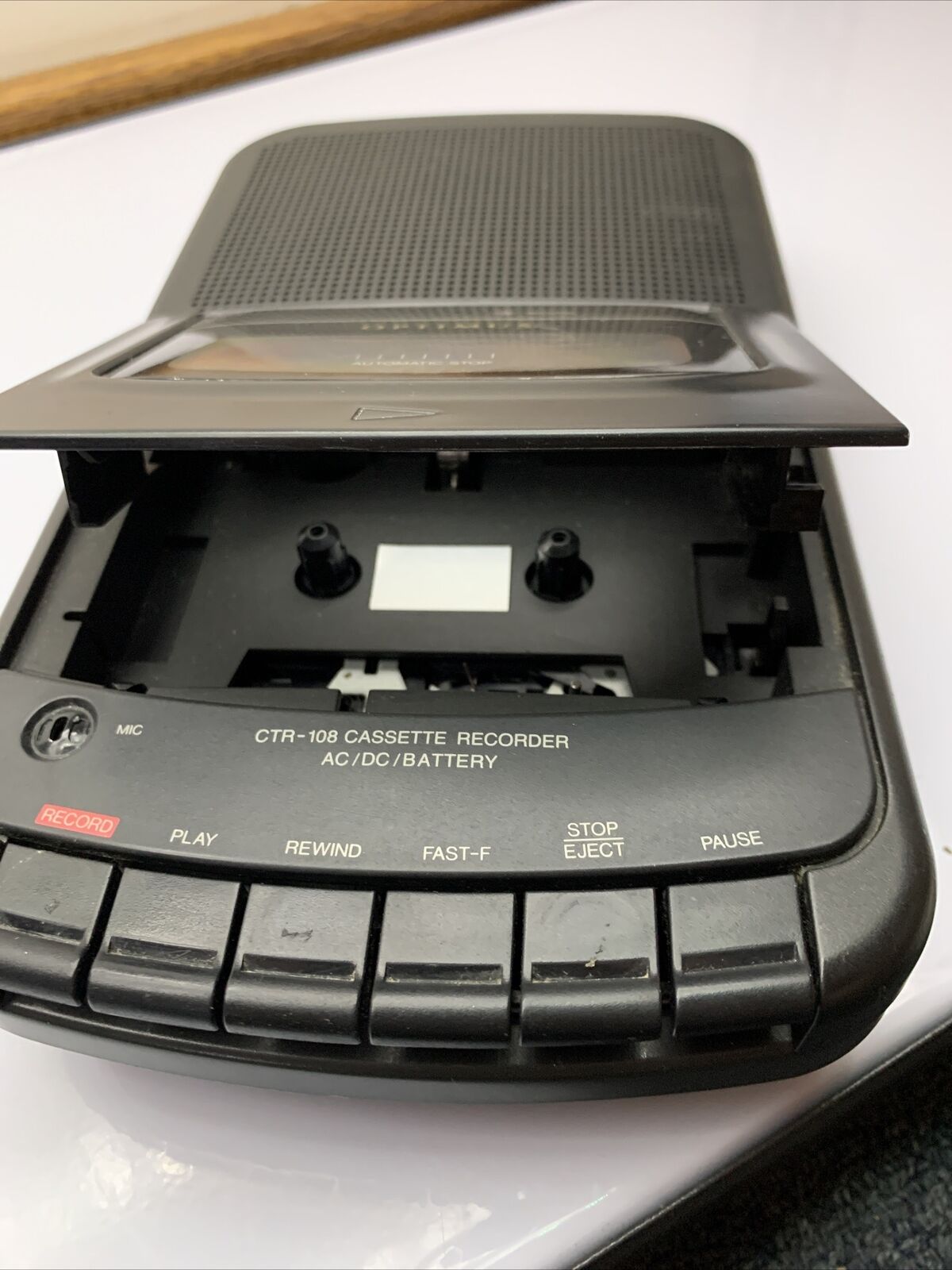 Optimus CTR-108 Cassette Recorder *Requires Belt Replacement + Miss Battery Lid