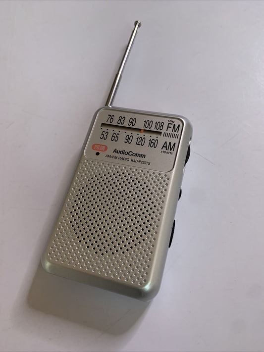 Audiocomm AM/FM Portable Pocket Radio with Built-in Speaker RAD-P2227S