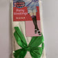Party Show Time Stockings White With Green Ribbon  NEW