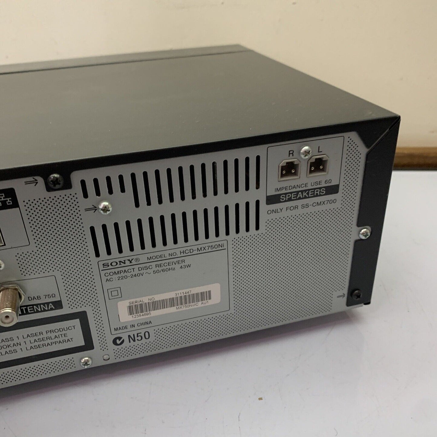 Sony CMT-MX750Ni Stereo System Amplifier Digital Radio DAB+ CD Player *For Parts