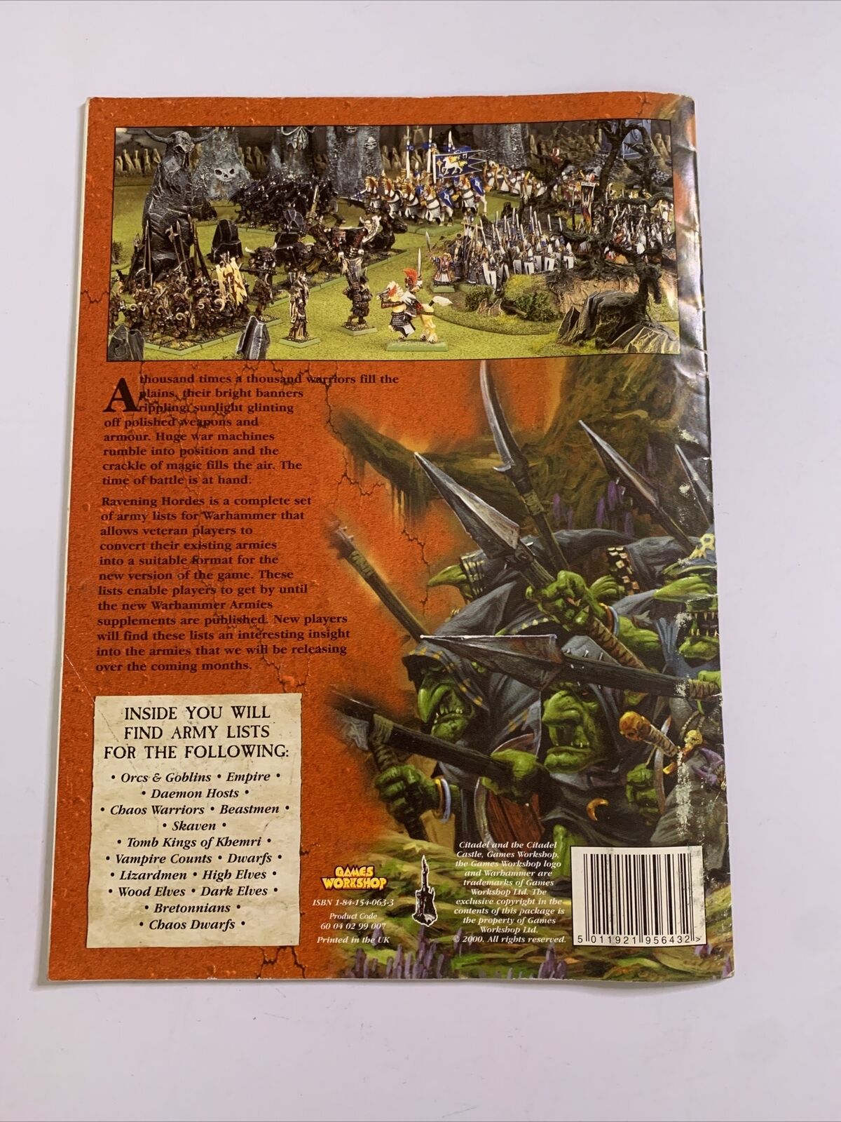Warhammer Ravening Hordes 15 Get You By All Army Lists Book from Games Workshop