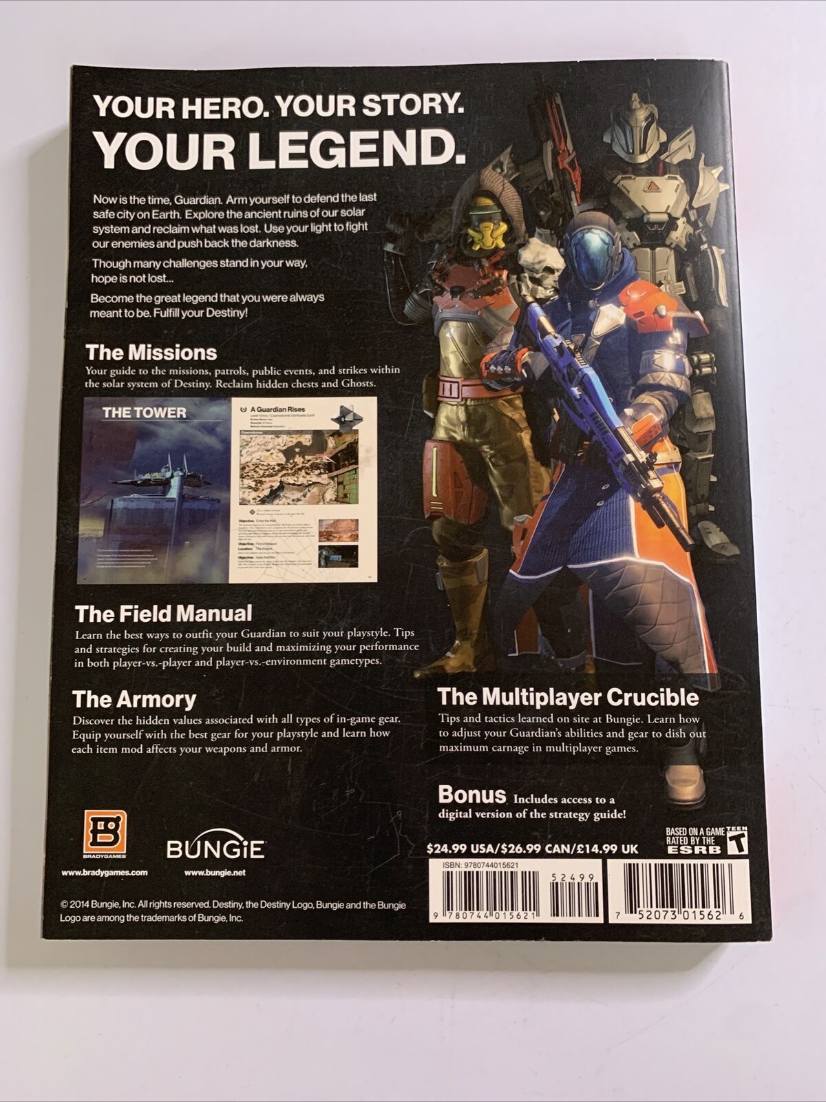 DESTINY Signature Series Games Strategy Guide Players Manual PS4 PS3 XBOX 1 &360