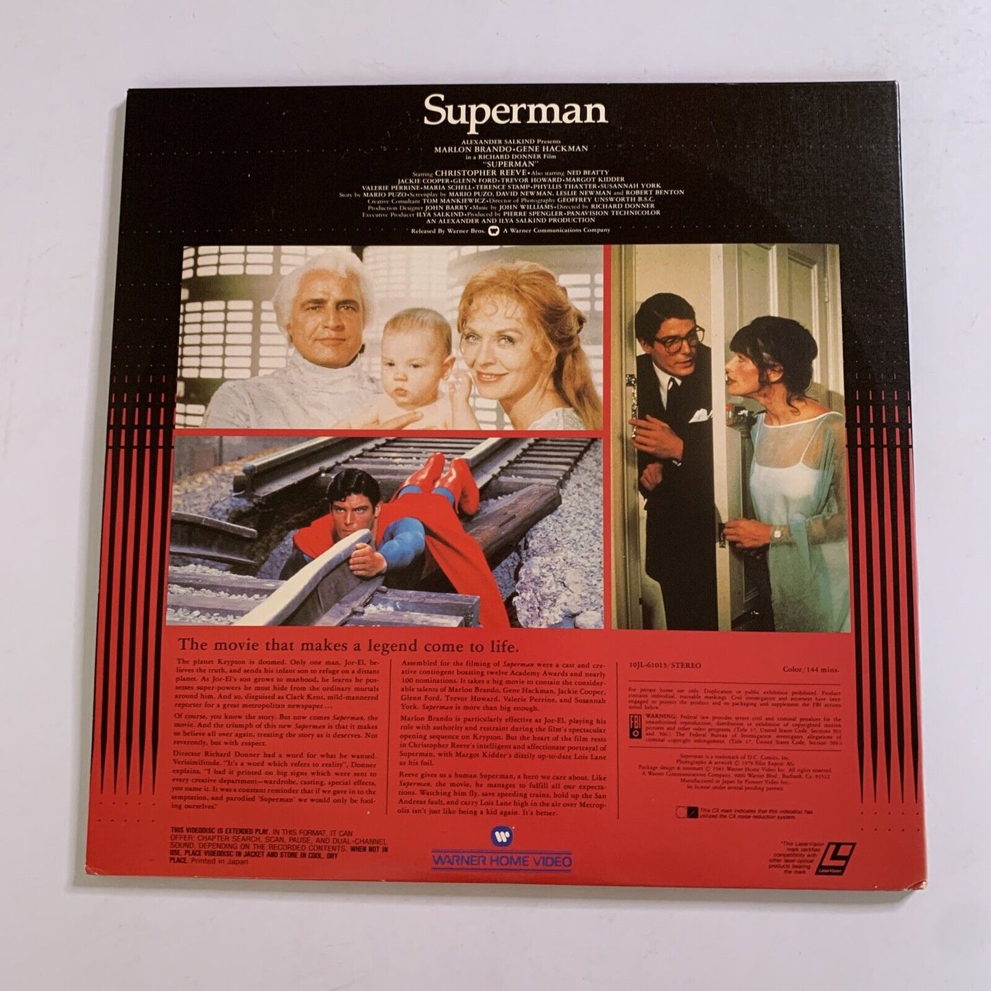 Superman: The Movie (Laserdisc LD, 1978) Obi Gatefold NTSC 10JL-61013