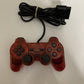 Official Sony Playstation 2 Dual Shock PS2 Controller Red Transparent - Tested