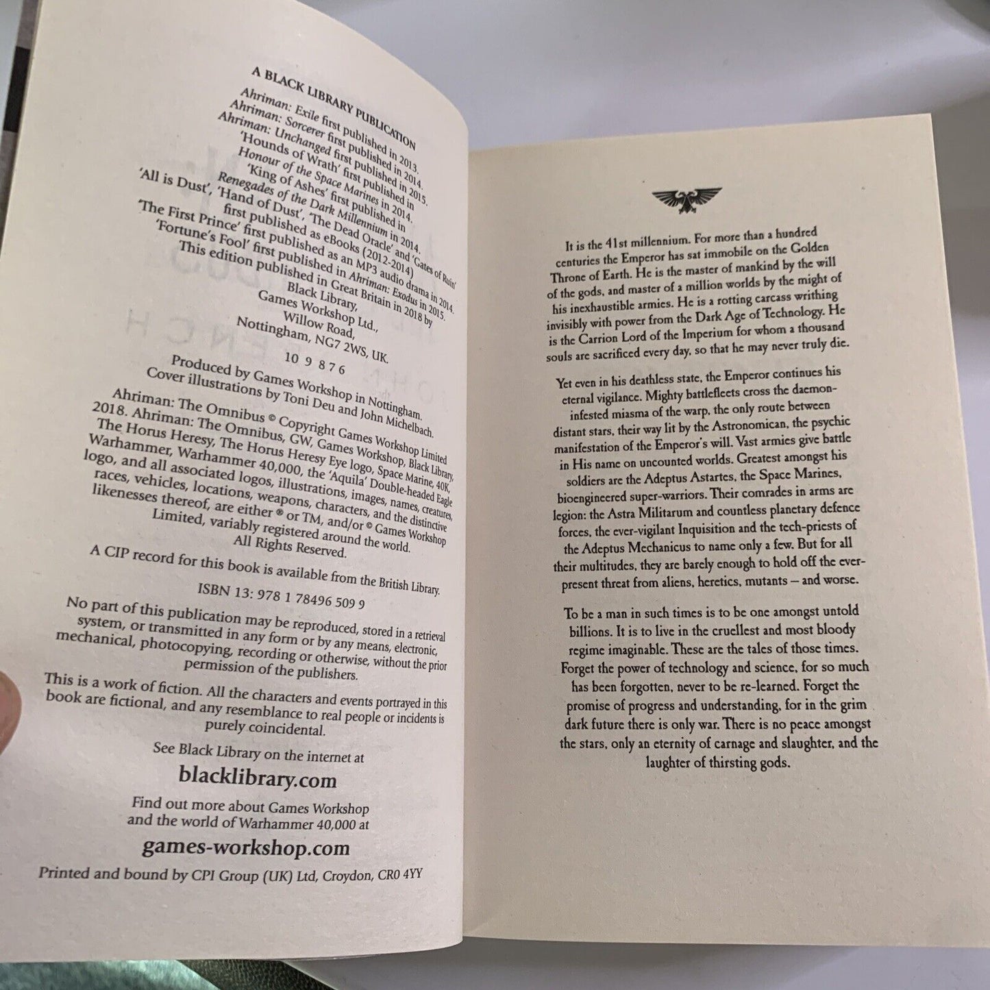 Ahriman: The Omnibus by John French Warhammer 40,000 Black Library  Paperback