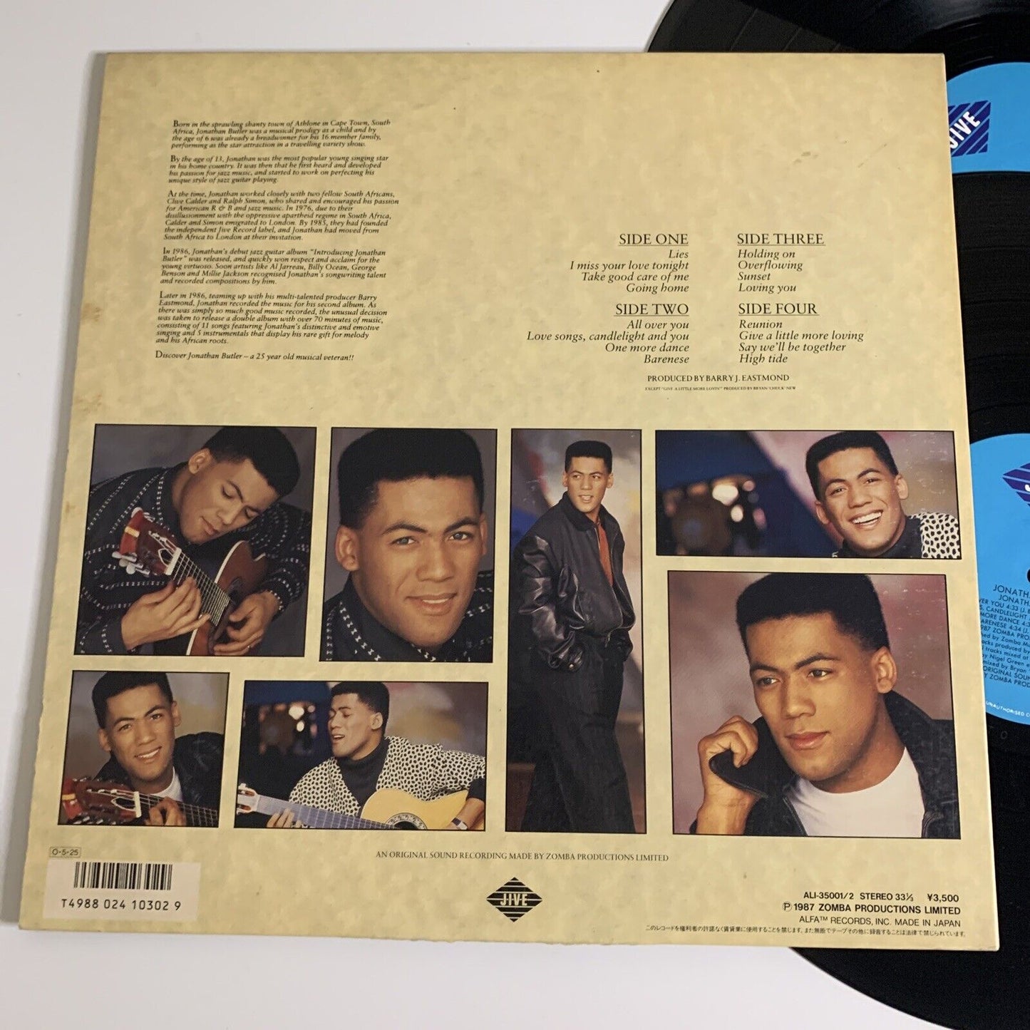 Jonathan Butler Double LP 1987 Vinyl Record Gatefold ALI-35001
