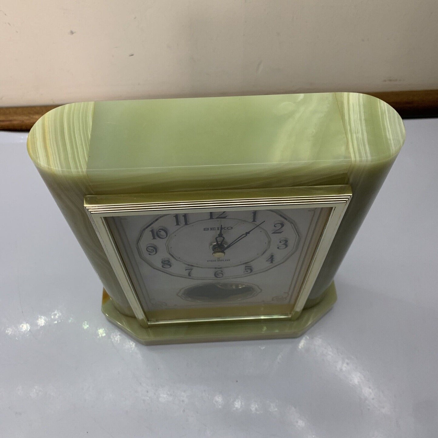 Seiko Premium Marble Clock with Pendulum PW412M Japan *Mint Condition