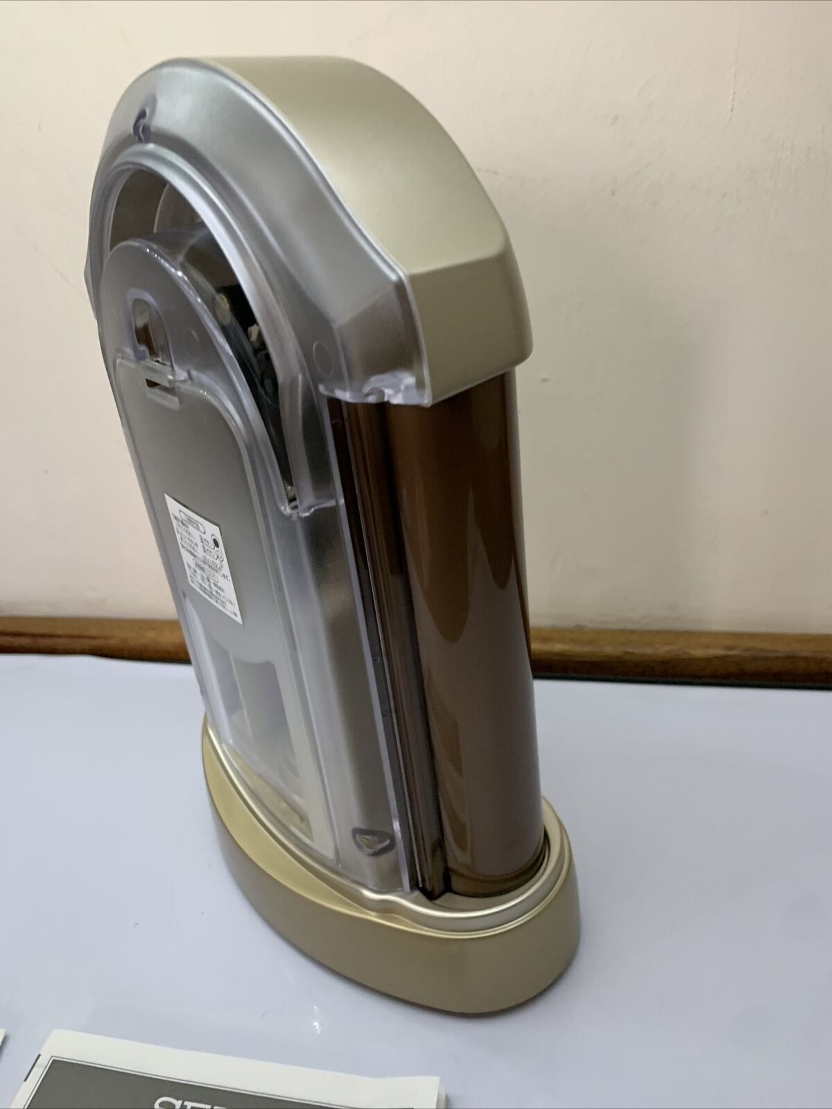 Genuine SEIKO Radio Wave Control Gold Mantel Desk Table Clock BZ224B Japan NEW