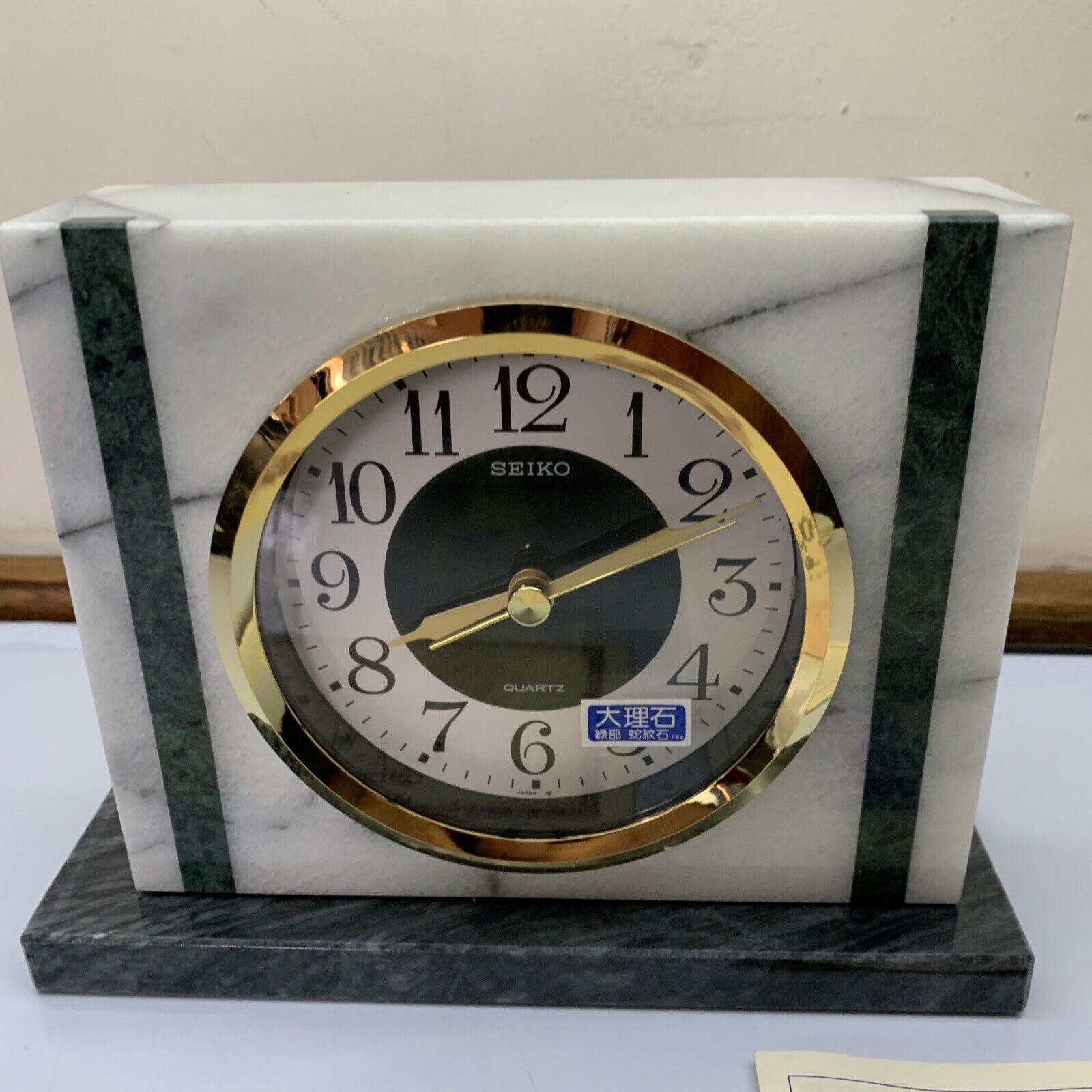 SEIKO Quartz Marble Clock QZ 341W Genuine Made in Japan – Retro Unit