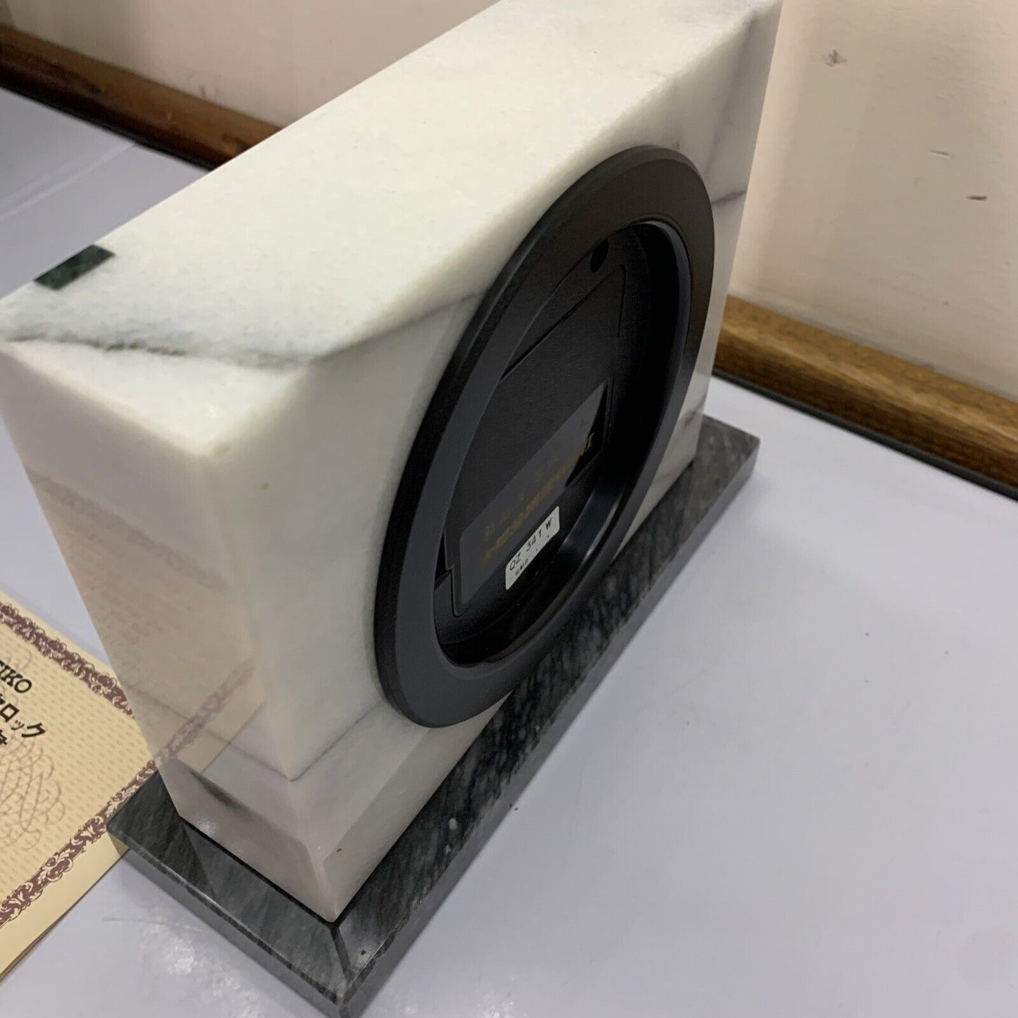 SEIKO Quartz Marble Clock QZ 341W Genuine Made in Japan