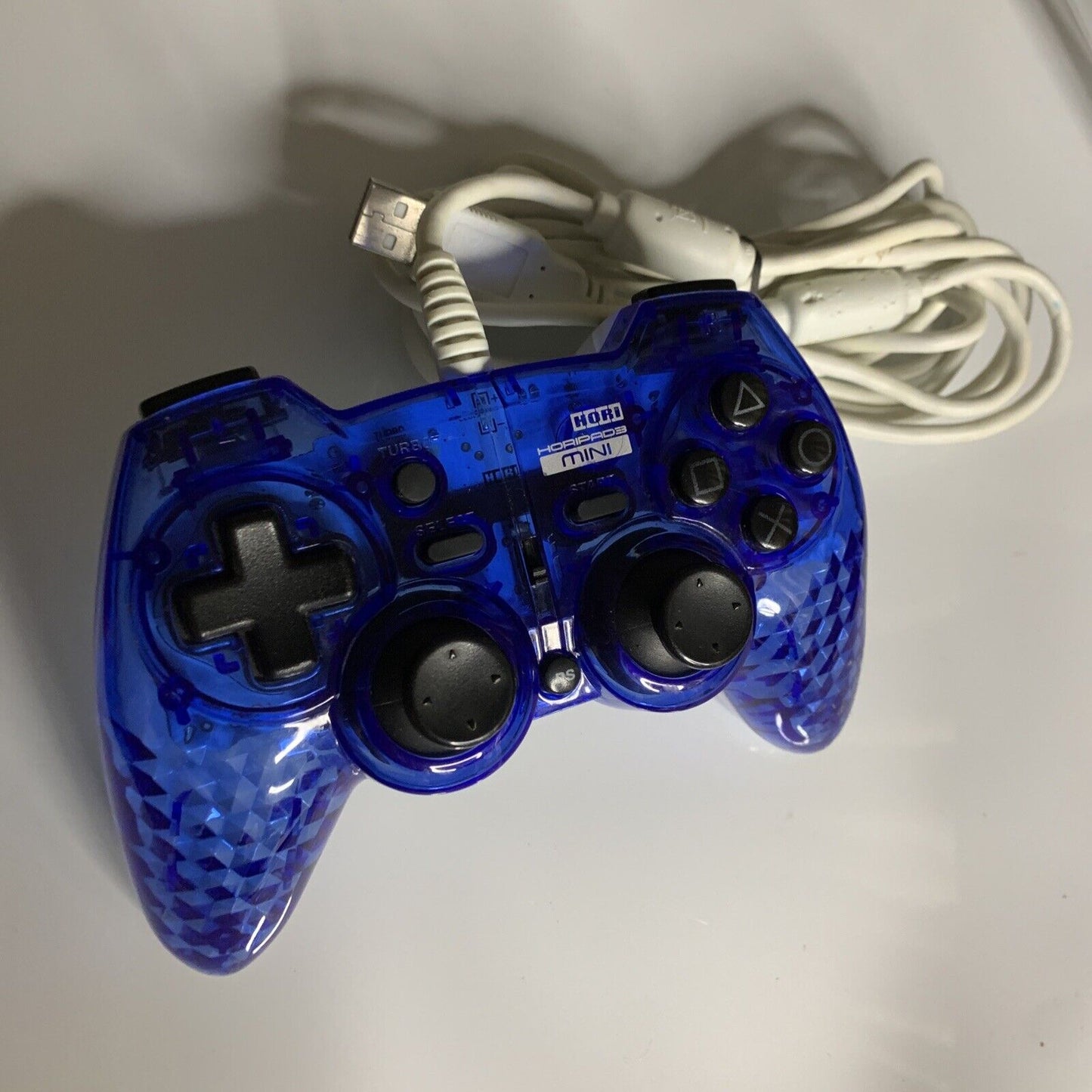 PlayStation Hori Horipad 3 Mini PS3 Controller Blue Turbo Rapid-fire Wired USB